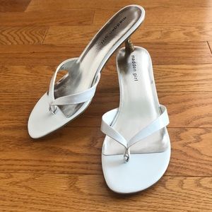 NBW White Thong Sandals